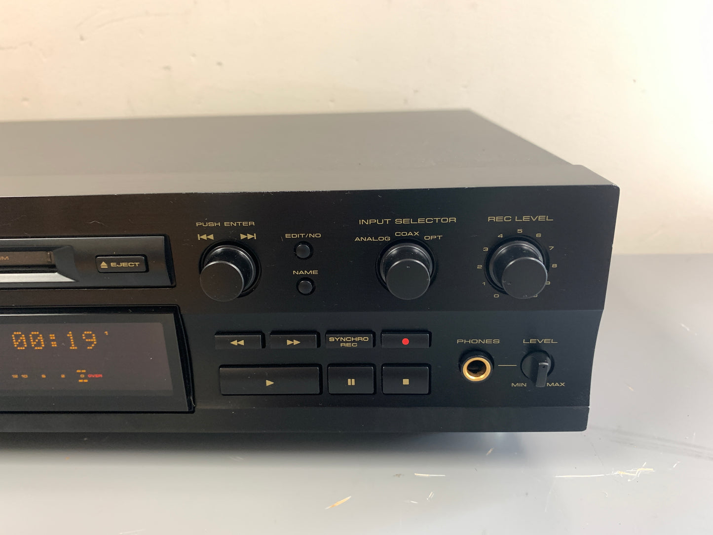 Pioneer MJ-D707 Single Minidisc Player * Remote * Manual