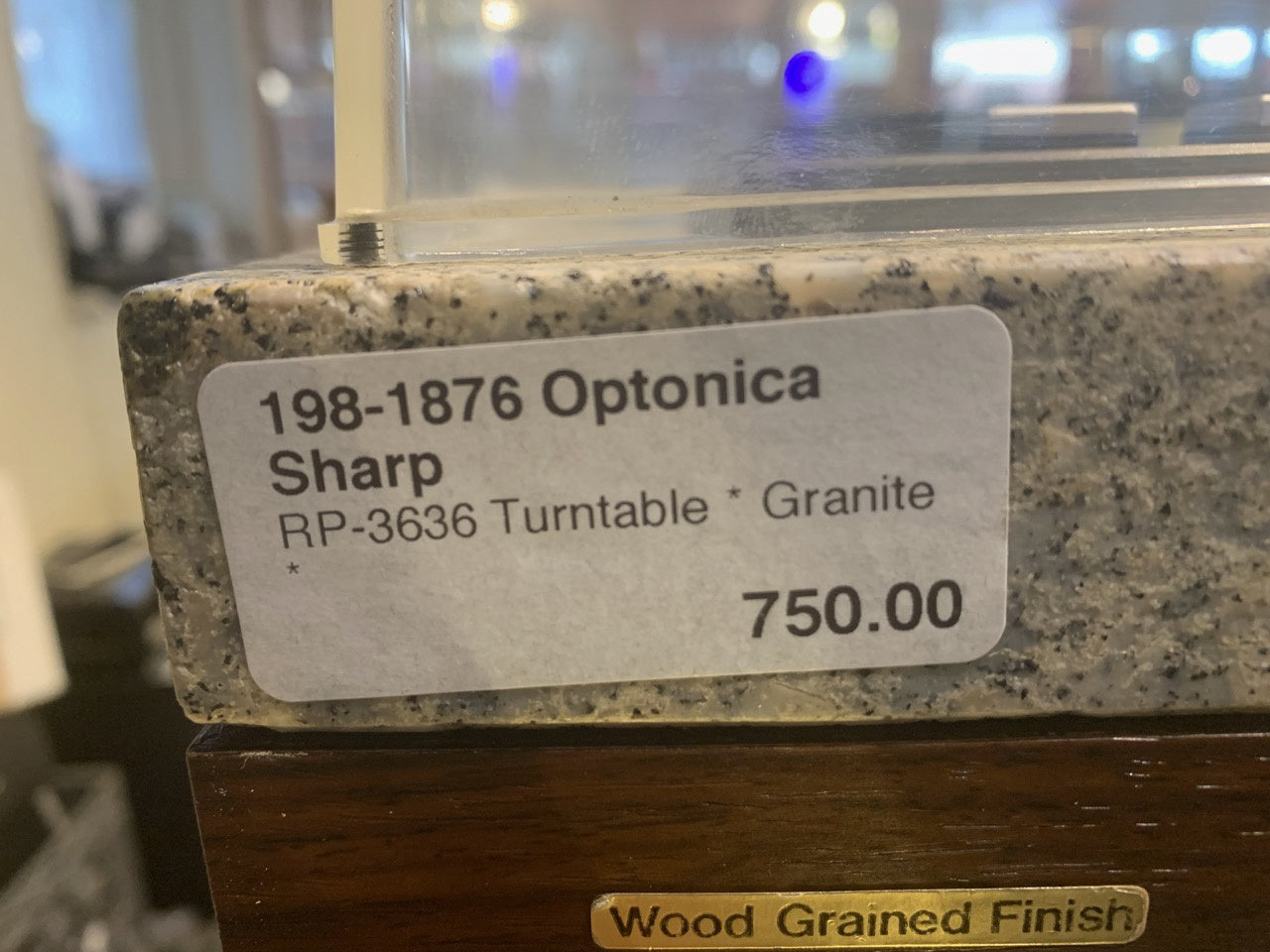 Optonica Sharp RP-3636 Direct Drive Turntable * Granite Plinth
