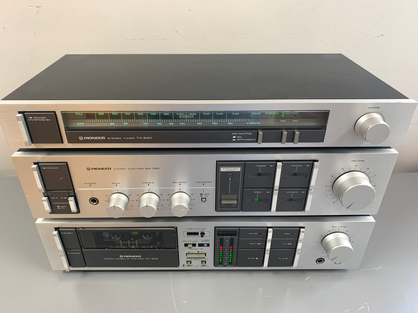 Pioneer Set * SA-740 Integrated Amplifier * TX-540 Tuner * CT-540 Cassette Deck