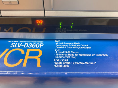 Sony SLV-D360P DVD/VHS Combo * Remote * Box