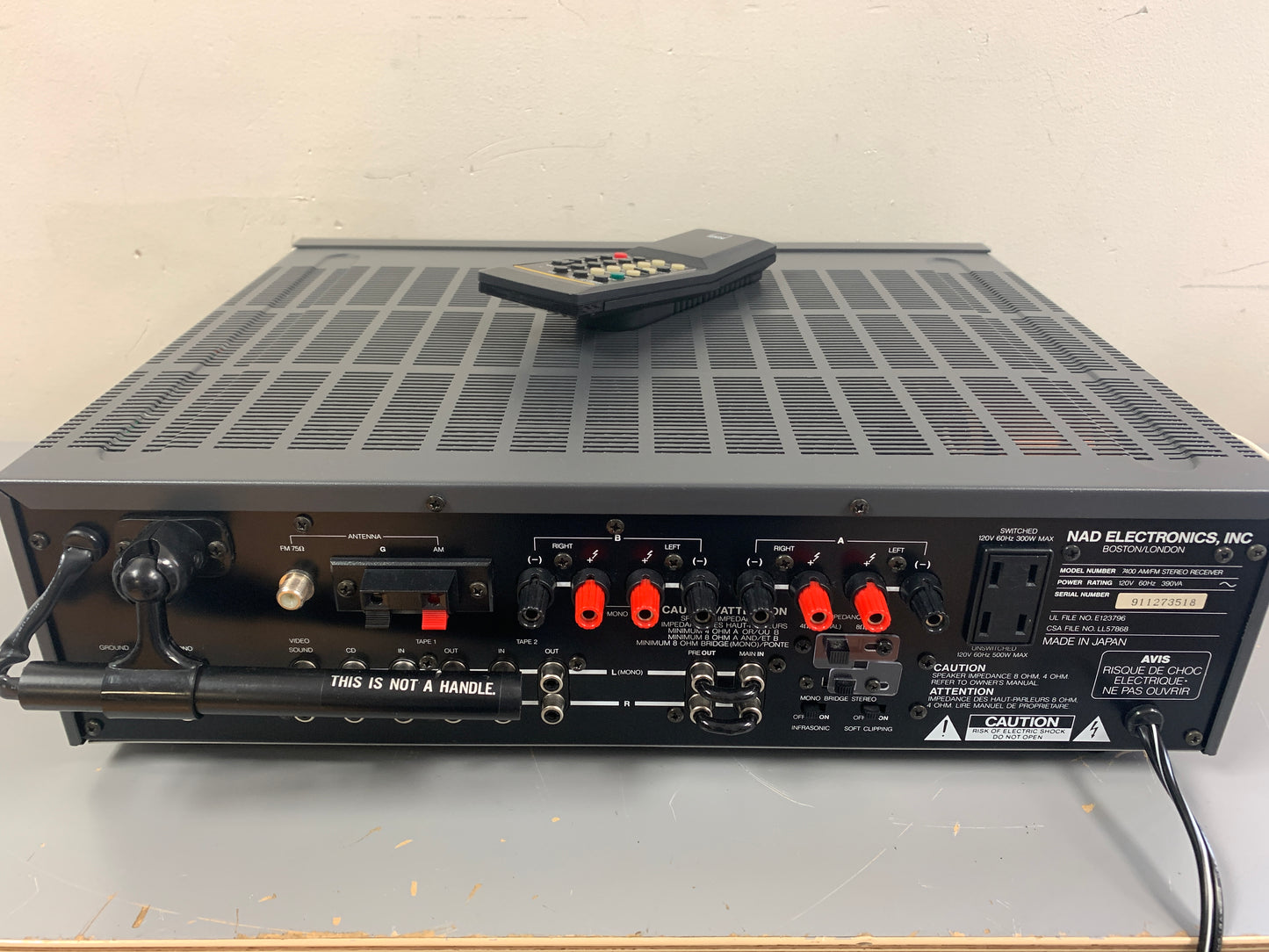 NAD 7400 pe Stereo Receiver * 100W RMS * Remote Control * $100 Flat Ship CONUS Only