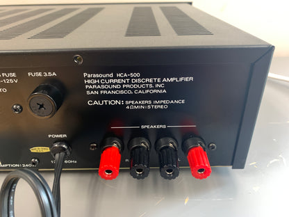 Parasound HCA-500 High Current Stereo Power Amplifier * 50W RMS * 1991