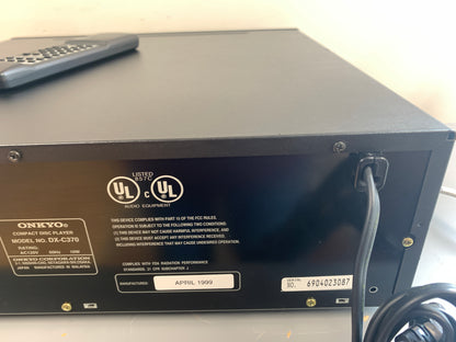Onkyo DX-C370 Compact Disc Changer * 6 Discs * Remote Control