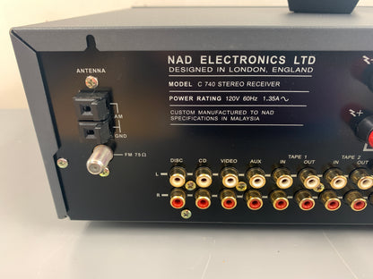 NAD C-740 Stereo Receiver * 1998 * 35W RMS * Remote Control