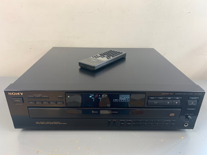 Sony CDP-C445 CD Carousel * 5 Discs * Remote Control