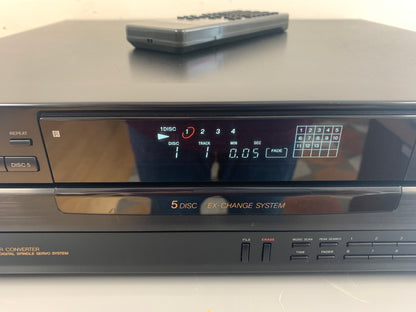 Sony CDP-C445 CD Carousel * 5 Discs * Remote Control