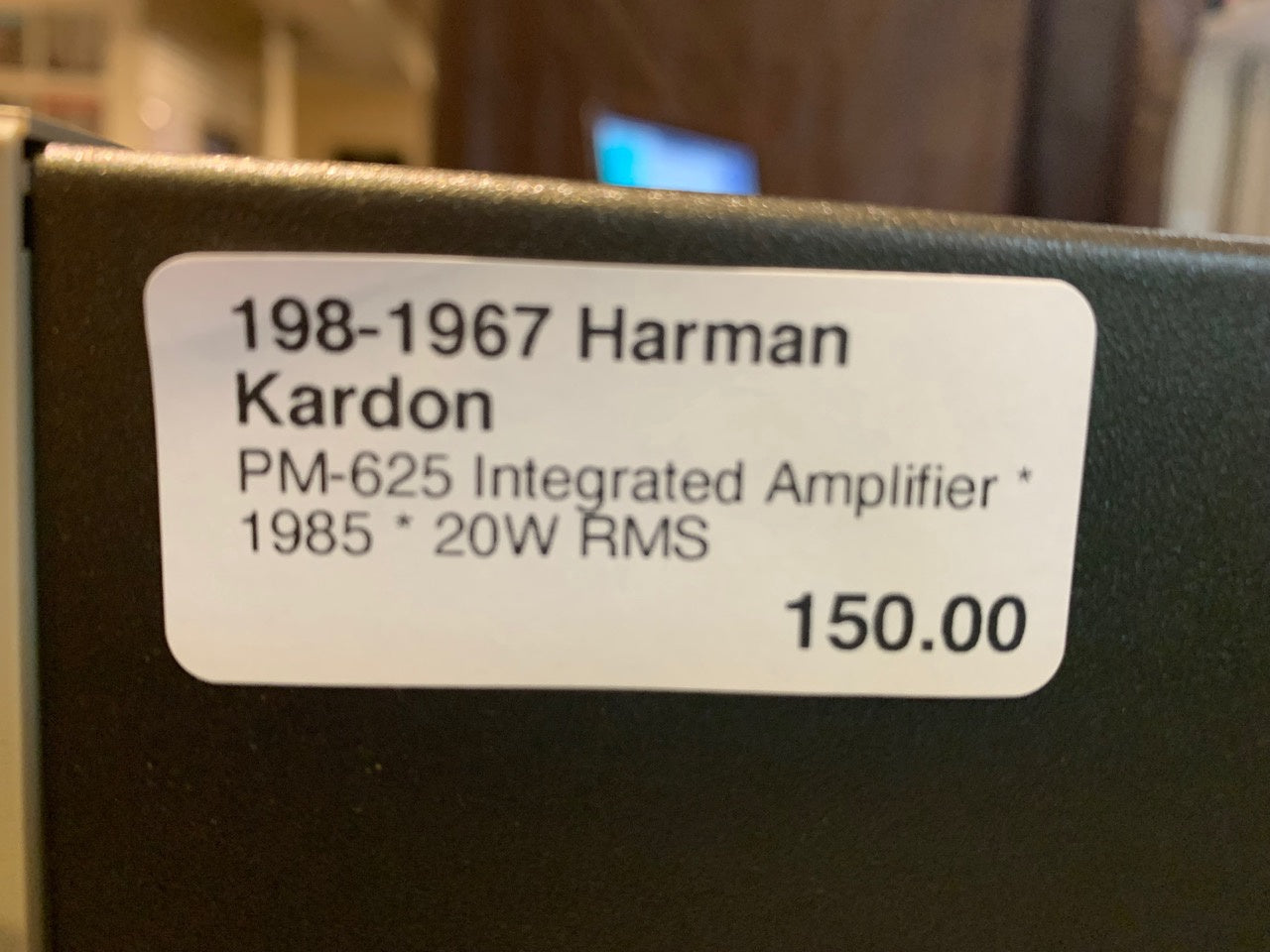 Harman Kardon PM-625 Integrated Amplifier * 20W RMS * 1985
