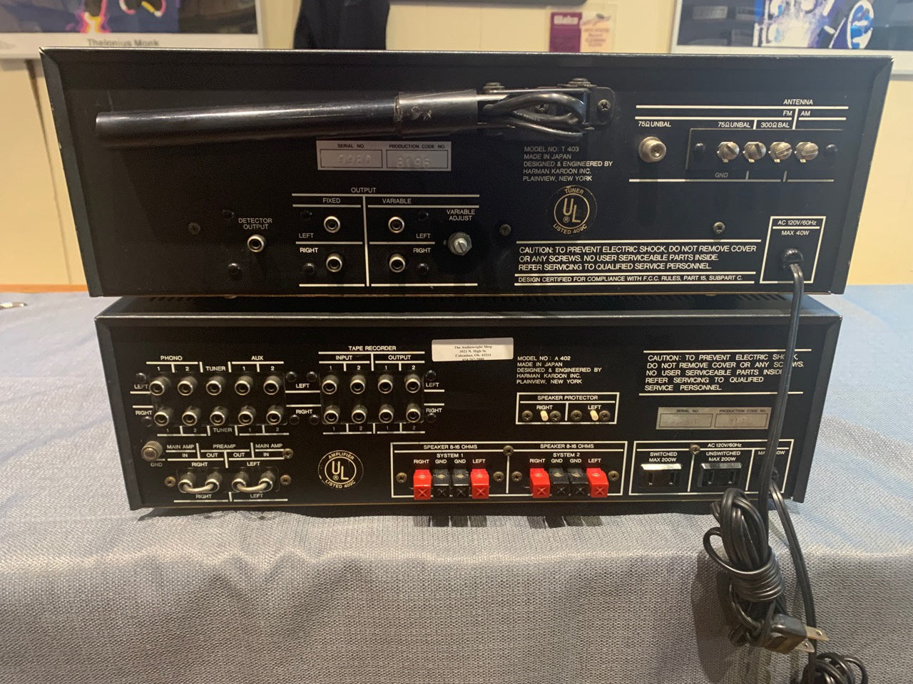 Harman Kardon T402 Tuner & A402 Integrated Amplifier * 40W RMS * 1976