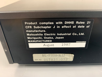 Technics SL-P220 Single Compact Disc Player