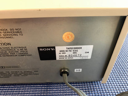 Sony TC-K55 Single Cassette Deck