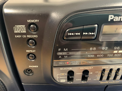 Panasonic RX-DT640 BoomBox * Fully Serviced * CD, Radio, Cassette *