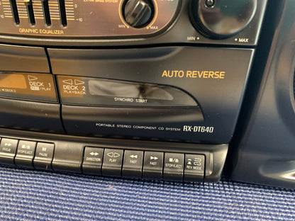 Panasonic RX-DT640 BoomBox * Fully Serviced * CD, Radio, Cassette *