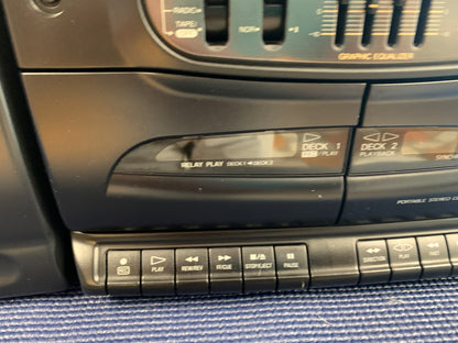 Panasonic RX-DT640 BoomBox * Fully Serviced * CD, Radio, Cassette *