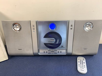 Philips MC-235 Micro System - CD Radio and AUX - Speakers - Remote - Box