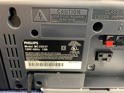 Philips MC-235 Micro System - CD Radio and AUX - Speakers - Remote - Box