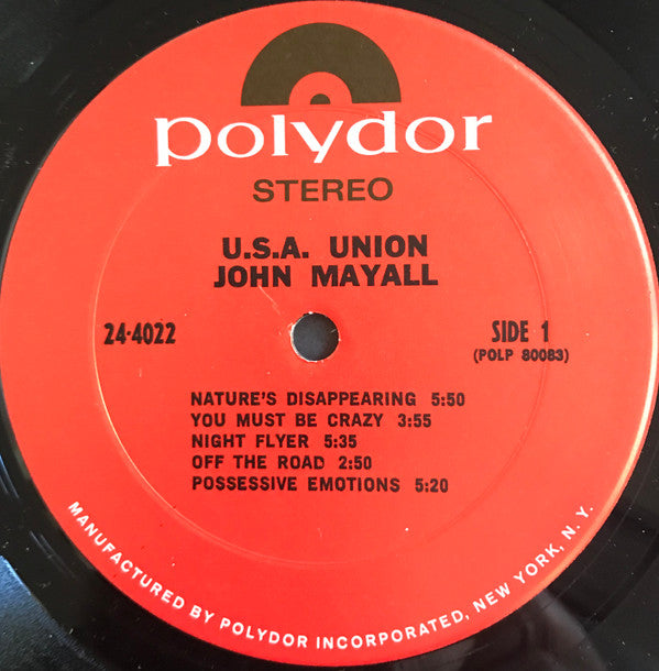 John Mayall : USA Union (LP, Album, Pit)