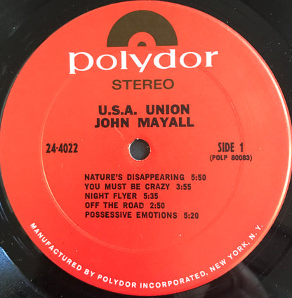 John Mayall : USA Union (LP, Album, Pit)