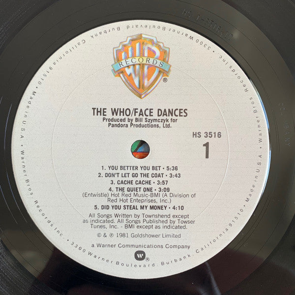 The Who : Face Dances (LP, Album, Club)