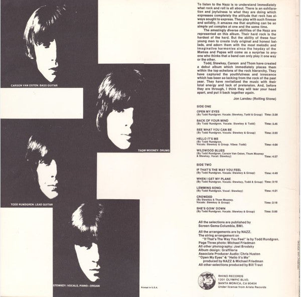 Nazz : Nazz (LP, Album, RE)