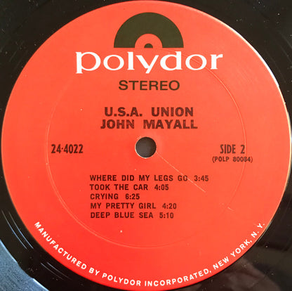 John Mayall : USA Union (LP, Album, Pit)