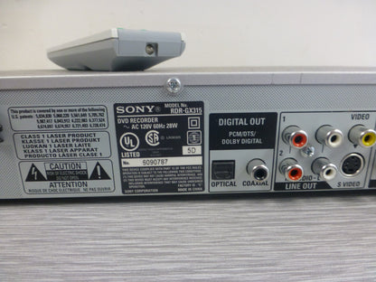 Sony RDR-GX315 DVD Recorder * Remote