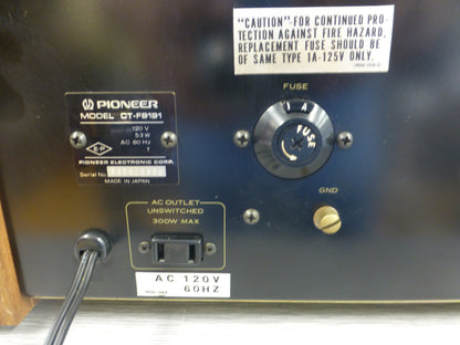 Pioneer CT-F9191 Stereo Cassette Deck * New Belts * Fully Serviced ! *