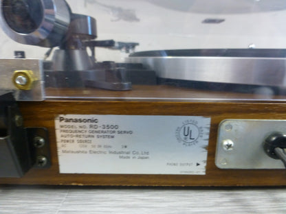 Panasonic RD-3500 Belt Drive Turntable * NEW Audio Technica AT3600 Cartridge