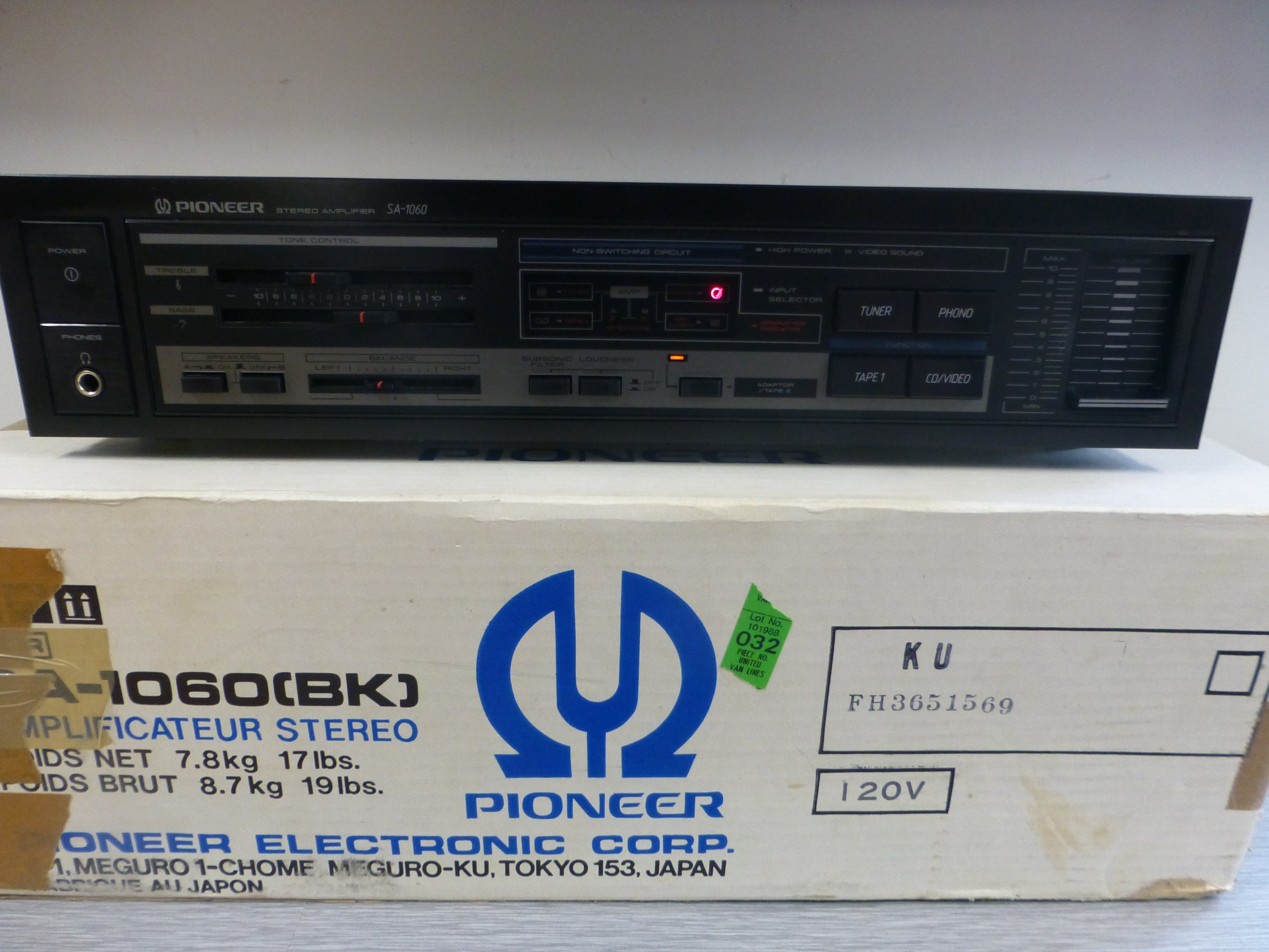 Pioneer SA-1060 Integrated Amplifier * Box – The Turntable Store