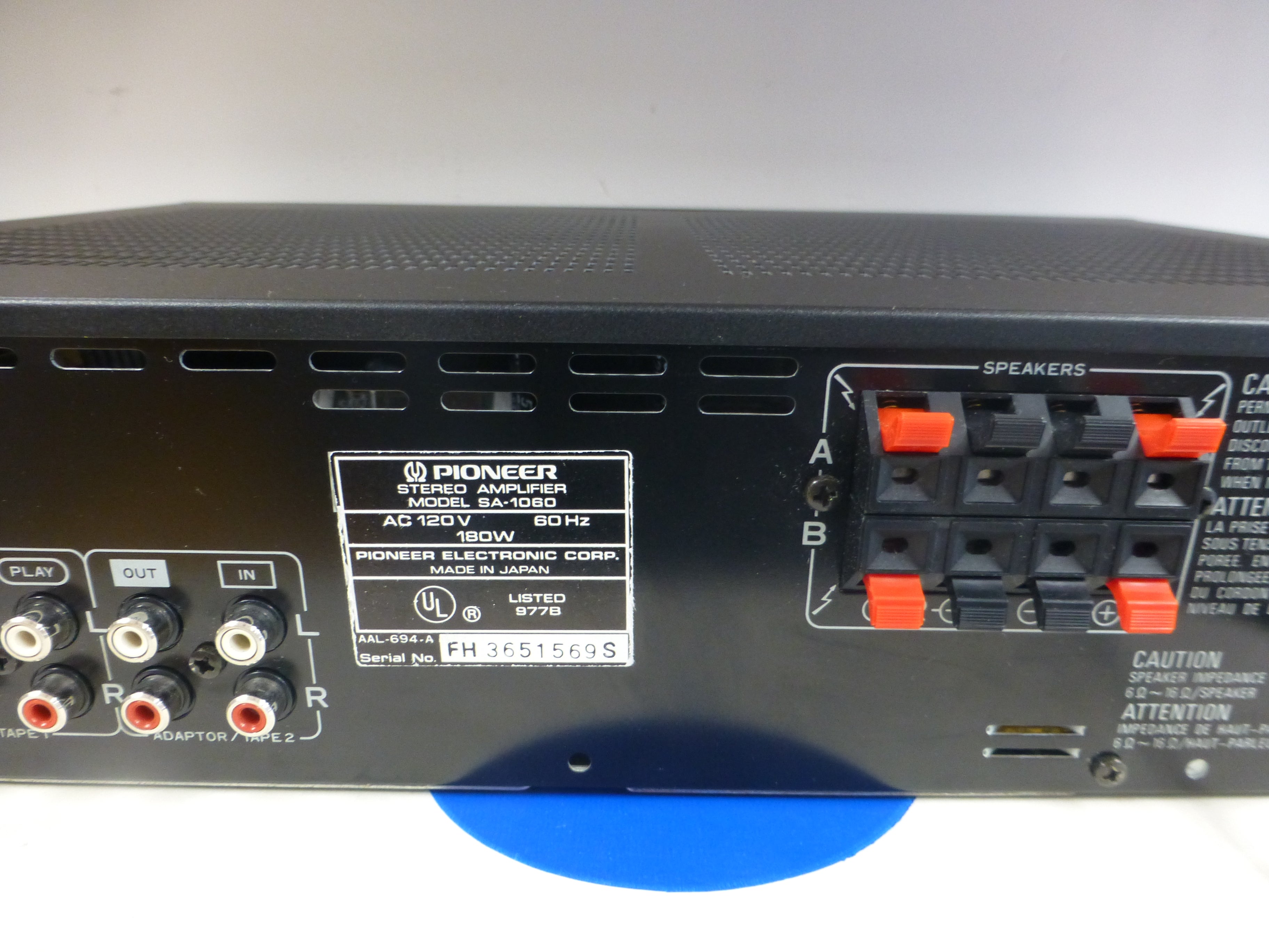 Pioneer SA-1060 Integrated Amplifier * Box – The Turntable Store