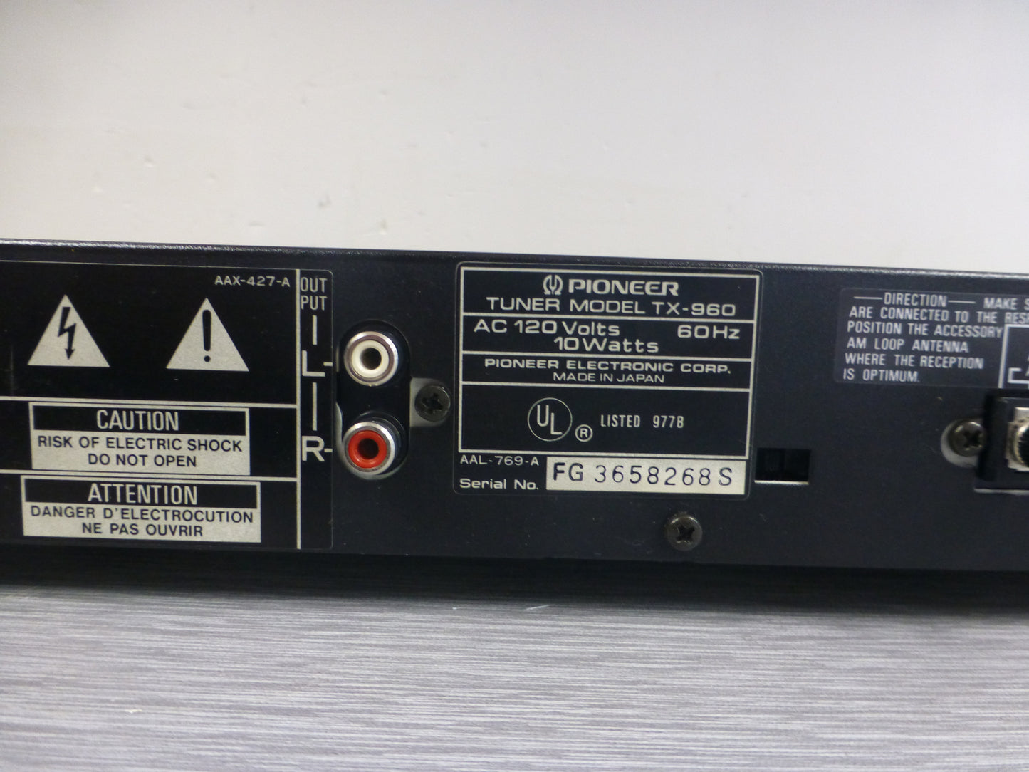 Pioneer TX-960 Stereo Tuner * Box