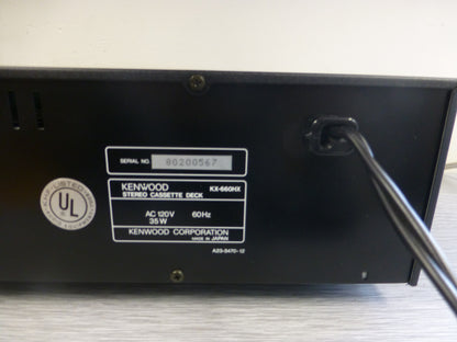 Kenwood KX-660HX Stereo Cassette Deck