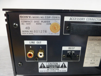 Sony CDP-701es Single CD Player
