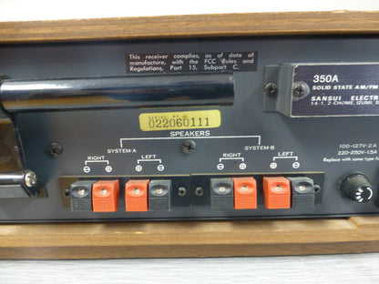 Sansui 350A Stereo Receiver * Fully Rebuilt and Recapped in Sep/2024 *