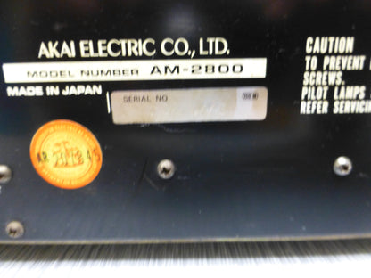 Akai AM-2800  Stereo Integrated Amplifier (1976-79) * 80W RMS