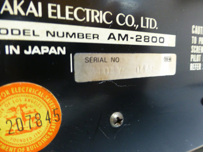 Akai AM-2800  Stereo Integrated Amplifier (1976-79) * 80W RMS
