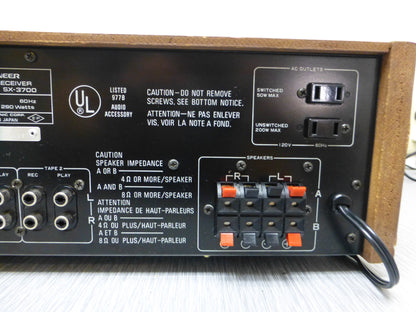 Pioneer SX-3700  AM/FM Stereo Receiver (1980-81) * 45W RMS