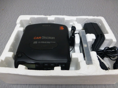 Sony Car Discman D-180K Portable CD Player * Cassette Adaptor * Power Supply