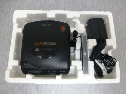 Sony Car Discman D-180K Portable CD Player * Cassette Adaptor * Power Supply