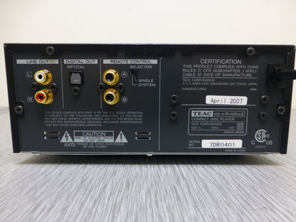 TEAC PD-H300 MKIII  Compact Disc Player (1997-09)