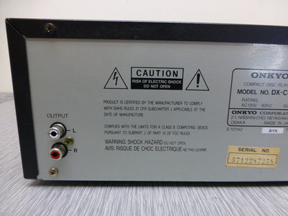 Onkyo DX-C600  Compact Disc Changer * 6 Disc Cartridge * 2 Cartridges