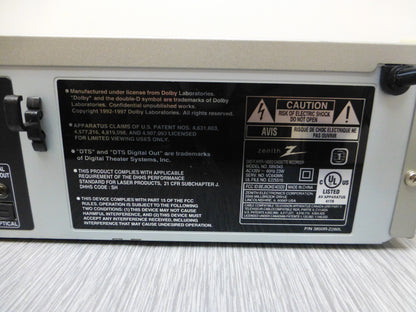 Zenith XVB-343 DVD/VHS Combo