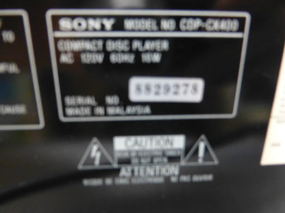 Sony CDP-CX400 Cd Changer 400 Cds