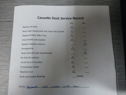 Nakamichi BX-300 Single Cassette Deck - 3 Heads - Fully Serviced - New Belts