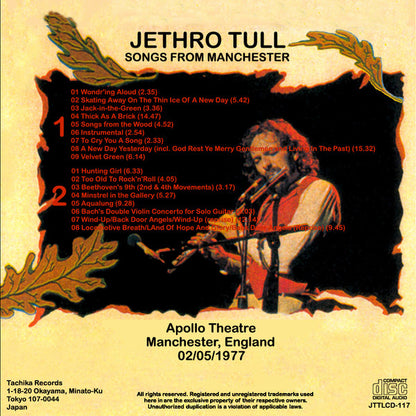 Jethro Tull – Songs From Manchester (CD, Bootleg) (Near Mint (NM or M-))