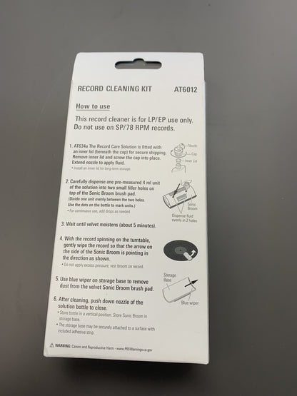 Audio Technica record care kit - no fluid bottle