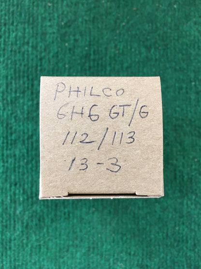Philco 6H6 GT/G Vacuum Tube * Tested 112/113%