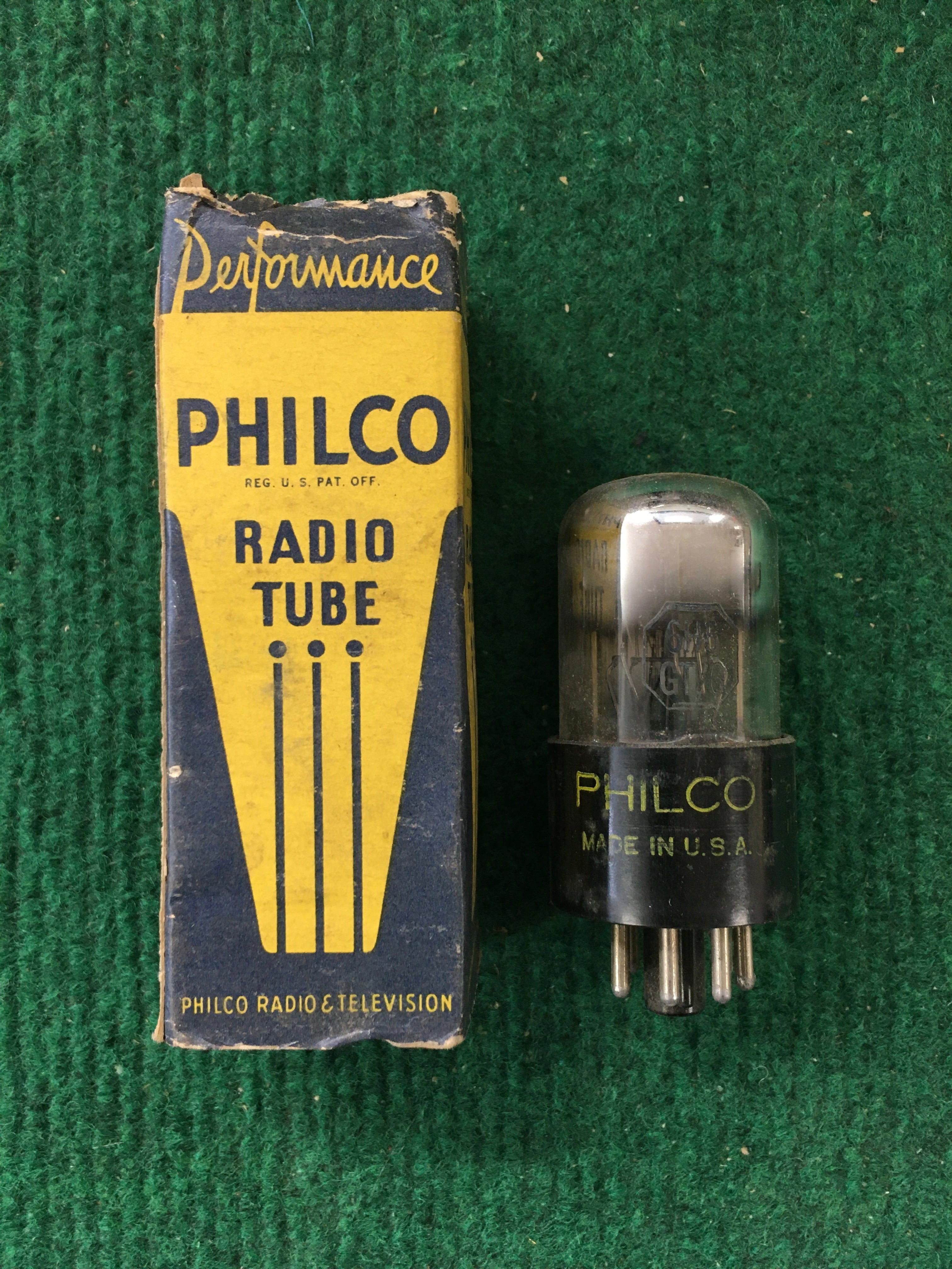 Philco 6H6 GT/G Vacuum Tube * Tested 112/113%