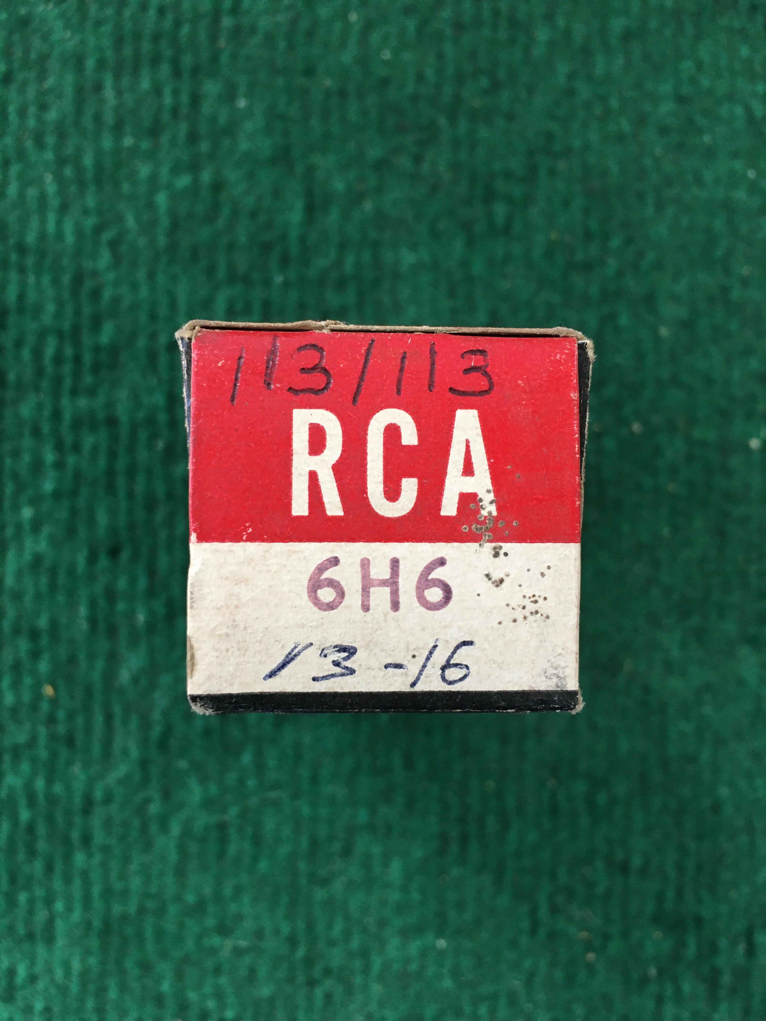 RCA 6H6 Vacuum Tube * Tested 113/113% – The Turntable Store