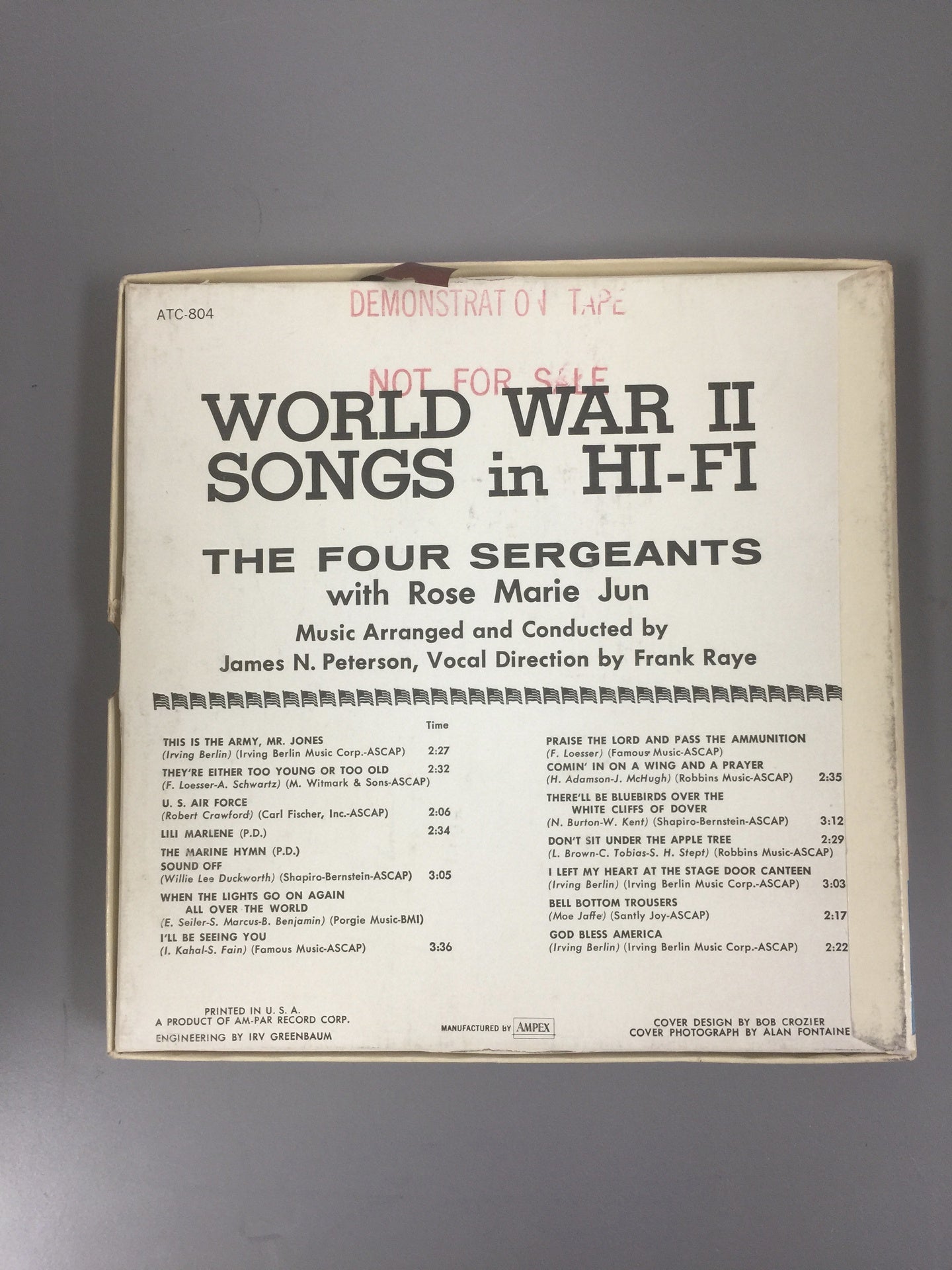World War 2 - Songs in Hi-Fi (reel tape)