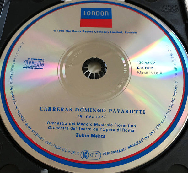 Buy José Carreras, Placido Domingo, Luciano Pavarotti, Zubin Mehta : In Concert (CD, Album) Online for a great price – The Turntable Store Buy José Carreras, Placido Domingo, Luciano Pavarotti, Zubin Mehta : In Concert (CD, Album) Online for a great price – The Turntable Store